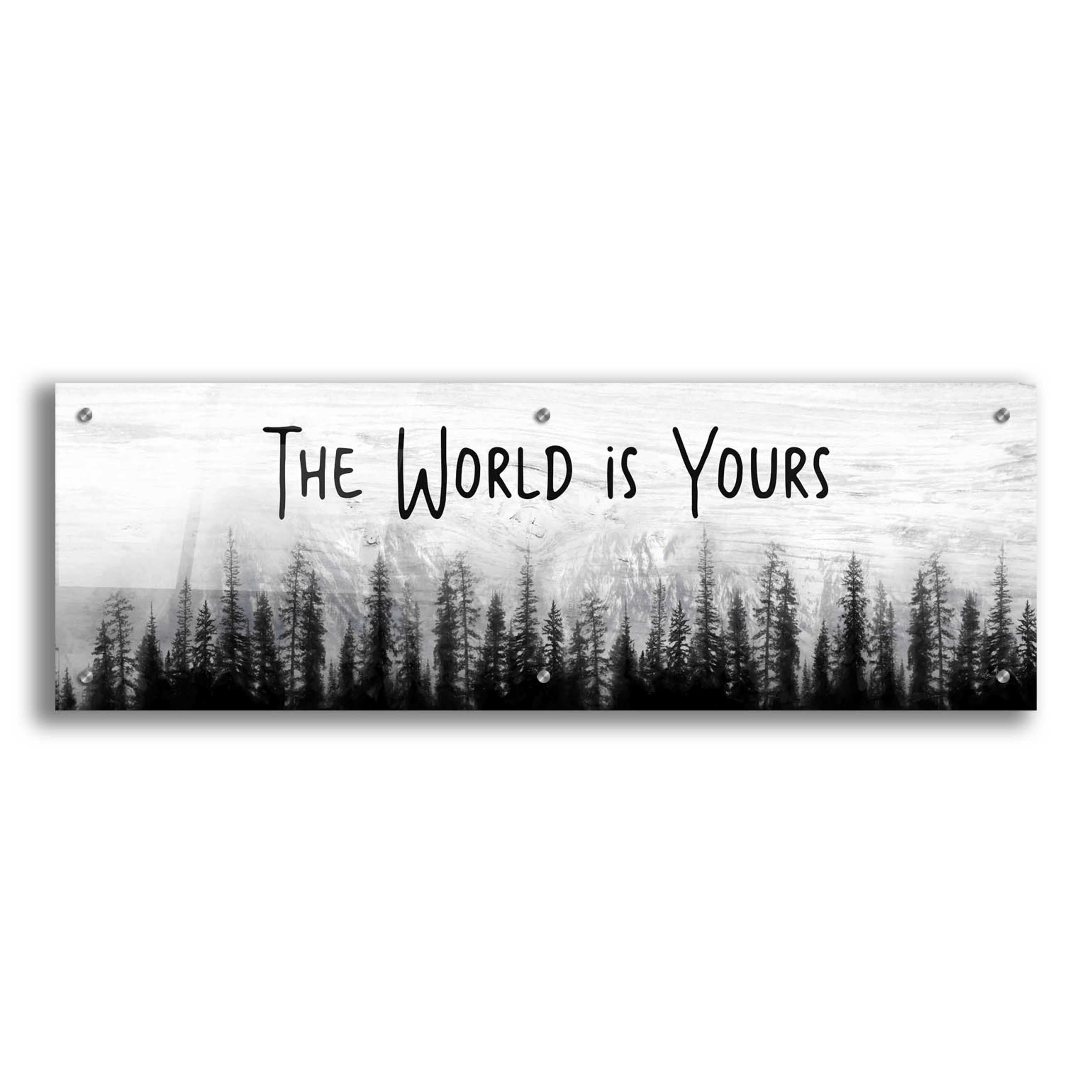 The World is Yours Black and White Canvas Print