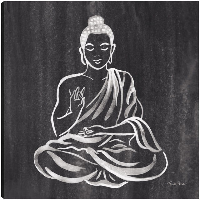 Cuadro Decorativo - Buda gris Jr Impresión en canvas, estrechado.