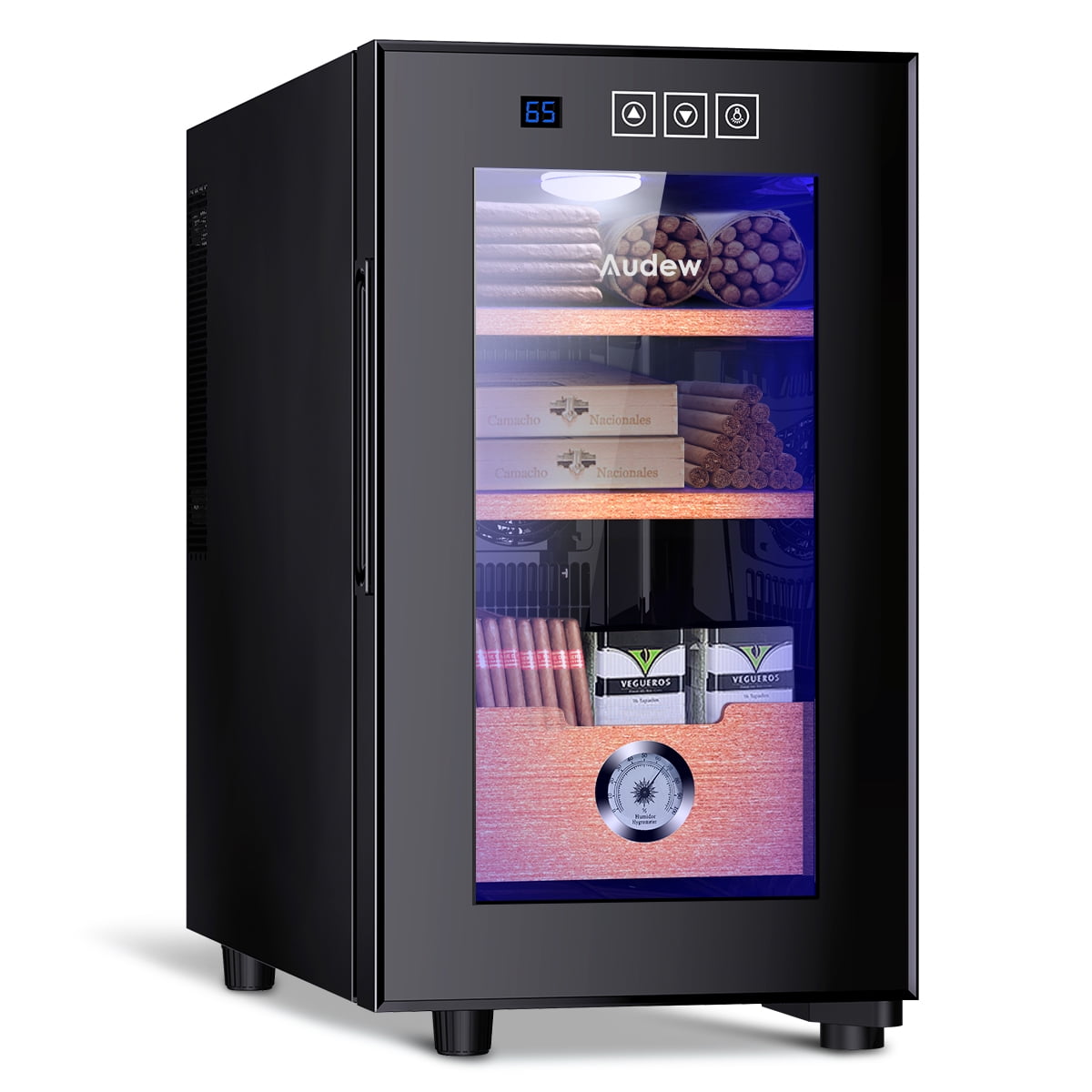 AUDEW 23L Cigar Cooler Humidor 150Cigar, with Spanish Cedar Wood
