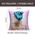 thumbnail image 2 of LALILO Throw Pillow Covers Young Woman With Tattoo Standing Pin Cushion Cover 18" x 18", 2 Pack, 2 of 6