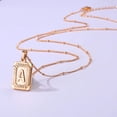 thumbnail image 3 of TURANDOSS Gold Layered Initial Necklaces for Women Dainty 14K Gold Plated Paperclip Chain Necklace Handmade Square Initial Pendant Necklaces Jewelry Gifts for Women, 3 of 7