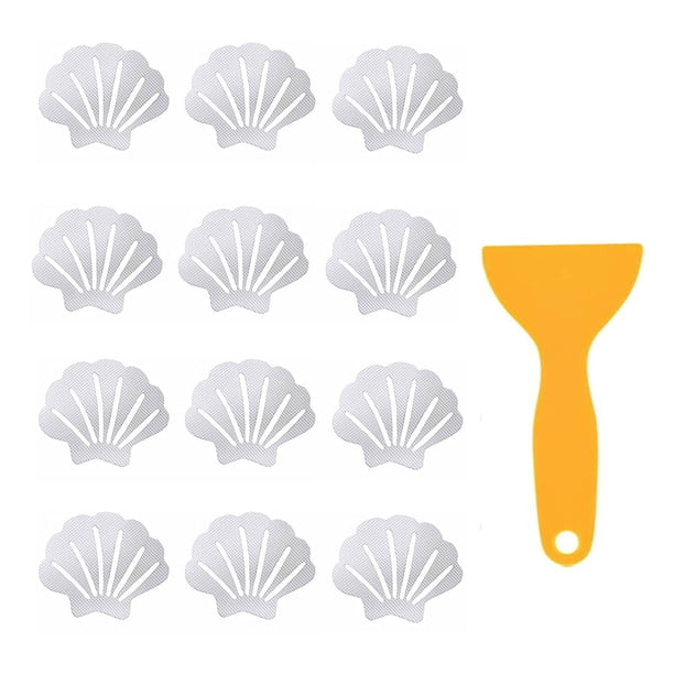 Pegatinas antideslizantes de goma para baño y bañera tira antideslizante para Ehuebsd ducha En forma de concha pegatina para suelo de baño 1901 9 3 Uds.