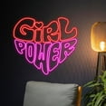 thumbnail image 3 of Handmadetneonsign Custom Girl Power Heart Neon Light, Girl Line Neon Sign, Personalized Name Led, 3 of 5