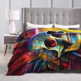 thumbnail image 4 of Super Soft Anti-Pilling Flannel Bed Blankets, Fantasy Rainbow Skull Cozy Fluffy Warm All Seasons Throw Blanket for Sofa Bedding, 60"x50", 4 of 8