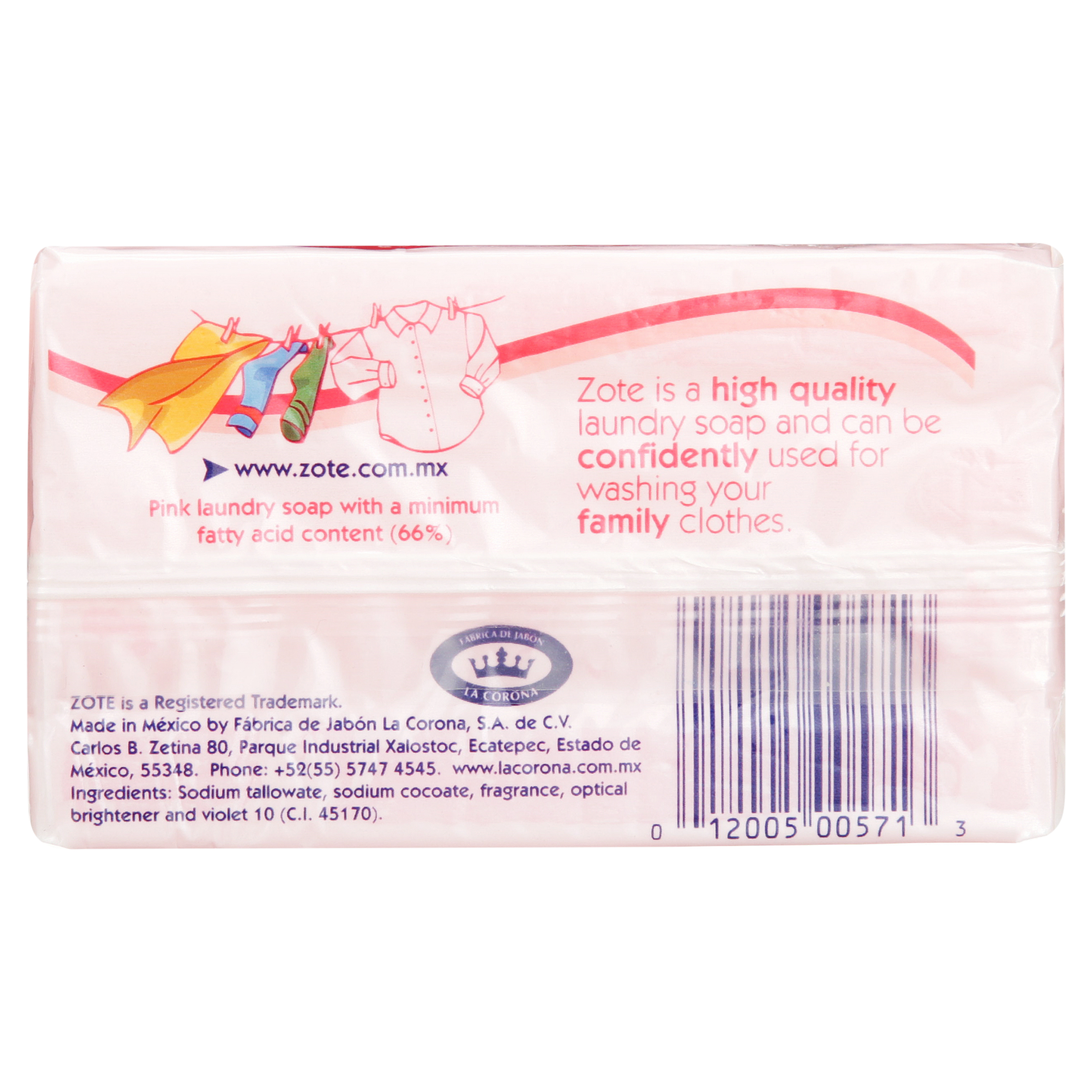 ZOTE Laundry Bar Soap Pink, 14.1 Ounce - image 5 of 9
