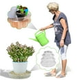 thumbnail image 4 of 5-Pack Transparent Plastic Plants Trays - 6-12 Inch Self-Watering Saucers for Indoor/Outdoor Pots | Diamond-Shaped Drainage Catchers for Flowers, Succulents & Herbs (6 in), 4 of 5