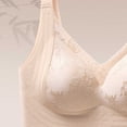 thumbnail image 6 of No Underwire Bra for Women, Full Coverage Lift Support Bra with Adjustable Straps, Breathable Daily T-Shirt Bra | VerBelle,Beige L, 6 of 6