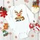 thumbnail image 5 of Body navideño personalizado para bebé, ropa personalizada con ciervo para recién nacidos, mono de manga larga para niños y niñas, trajes de fiesta para bebés, 5 of 5