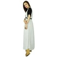 thumbnail image 2 of Bimba Robe Longue Maxi à Manches Volantées en Coton Robe Boho Chic Style sur Mesure, 2 of 8