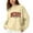 Beige, variant on Fiaer Merry Christmas Sweaters for Women Thermal Trendy Oversized Warm Knitted Pullover Lined Crew Neck Long Sleeve Warm Xmas Tops White XL