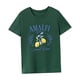 thumbnail image 4 of Camiseta de mujer con cuello redondo y disfraz de verano para desplazamientos, trabajo, compras, viajes Verde, 4 of 7