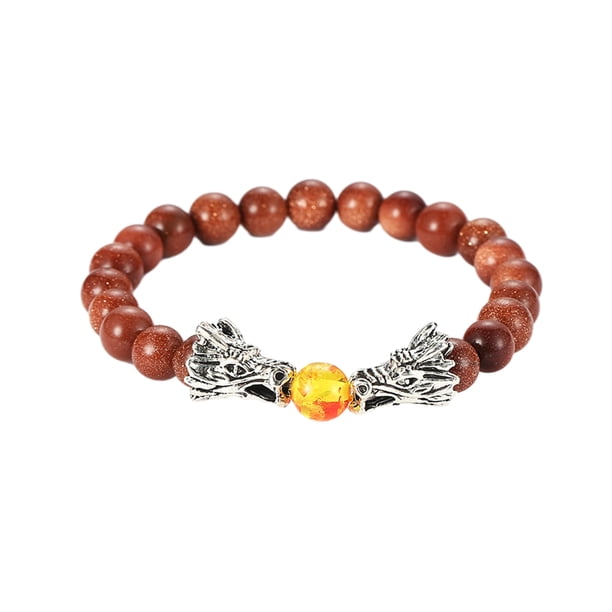 Minnieouse de dragón curativo hecha con cuentas de piedra natural para calmar la energía de piedra natural Ropa, zapatos y accesorios Miscelánea GRAMO