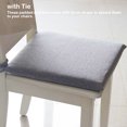 thumbnail image 2 of Bearachild Cojín para silla, cojines para asiento, esterilla de lino para atar, 40x40cm, cuadrado, de viaje, moderno, extraíble para jardín, hogar, Decoración del hogar Gris 40*40 Bearachild HA084098-02, 2 of 6