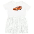 thumbnail image 3 of Inktastic Red Flames Race Car Girls Toddler Dress, 3 of 5