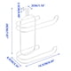 thumbnail image 3 of Portapapeles de papel de cocina y baño de doble capa de plancha - Organizador de almacenamiento para puertas colgantes o de pared para cocina y baño, blanco, 3 of 8