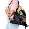 thumbnail image 2 of Nightmare Before Christmas-theme Drawstring Backpack Sports Gym Bag Water Resistant String Bag Cinch Bag12"X16"（30X40cm）, 2 of 6