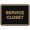 Black Gold, variant on Signs ByLITA Classic Framed Service Closet Sign | Durable Material | Storage Sign (Black) - Small