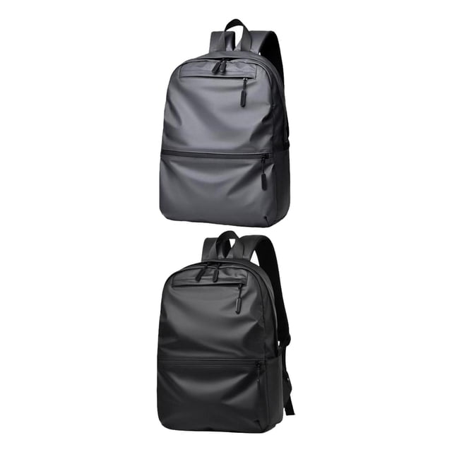 Mochila impermeable de 2 piezas, portátil con correas de hombro ajustables Mochila grande para hombre Mochila informal para acampar Trabajo Compras negro gris Baoblaze none