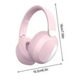 thumbnail image 3 of Christmas Clearance Holiday Deals! QTOCIO Wireless Bluetooth Headset, Over Ear Bluetooth Wireless Headphones Noise Reduction HiFi Stereo Foldable Lightweight Headset, Pink, 3 of 8