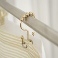 thumbnail image 5 of Shower Curtain Hooks Rings, Casewin Stainless Steel Rust Resistant Double Glide Rollers Extra Wide Shower Curtain Rods Hooks for Bathroom, Set of 12 Hooks - Gold, 5 of 6