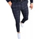 thumbnail image 1 of Hombres Impreso Plaid Stripe Casual Pequeño Pantalones, 1 of 7