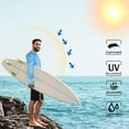 thumbnail image 5 of WELIGU Men's UPF 50+ Sun Protection Hoodie Shirt Long Sleeve SPF Fishing Outdoor UV Hiking Shirts Lightweight Ocean Blue X-Large, 5 of 7