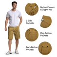 thumbnail image 2 of Zusmen Men's Classic Cargo Short Multi-Pocket Relaxed Fit Casual Outdoor Travel Shorts For Men Tooling Yellow32, 2 of 5