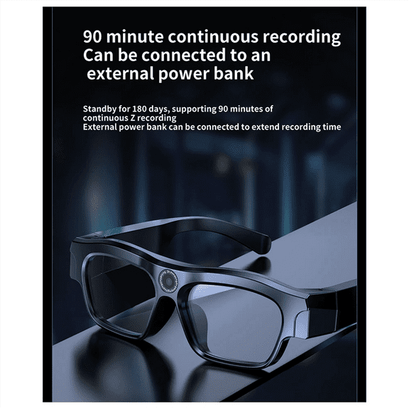 4K Bluetooth Intelligent Glasses Integrated Photography & Recording Video with WiFi Hotspot, Without 64G Card