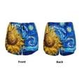 thumbnail image 5 of Picia Whimsical Sunflowers Night Sky Pattern Women's 2 in 1 Athletic Running Shorts High Waisted Workout Casual Gym Sweat Shorts with Comfy Liner Zipper Pockets-Large, 5 of 9