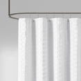 thumbnail image 4 of Dovelina Woven Clipped Solid Shower Curtain, 72" x 72", Machine-Washable, White, 4 of 5