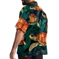 thumbnail image 3 of Turtle Seamless Men's Short Sleeve Poplin Button Down Hawaiian Printed Summer Beach Shirt, Unisex, 3 of 6
