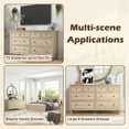 thumbnail image 5 of ChVans 65 inch Large Long Drawer Dresser, 8 Drawer Dresser for Bedroom, Modern Farmhouse Wood Wide Chest of Drawers, Storage Dressers for Bedroom, Living Room & Hallway, 5 of 7
