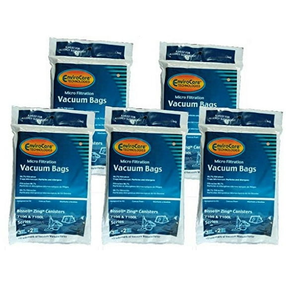 15 (5 pkgs) Bissell Zing Vacuum Bags Filters Maintenance Kit 3210, Inlet filter 203-7052, 1 Final filter-203-7054