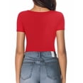 thumbnail image 3 of Body MANGOPOP de manga corta con cuello redondo para mujer, 3 of 5
