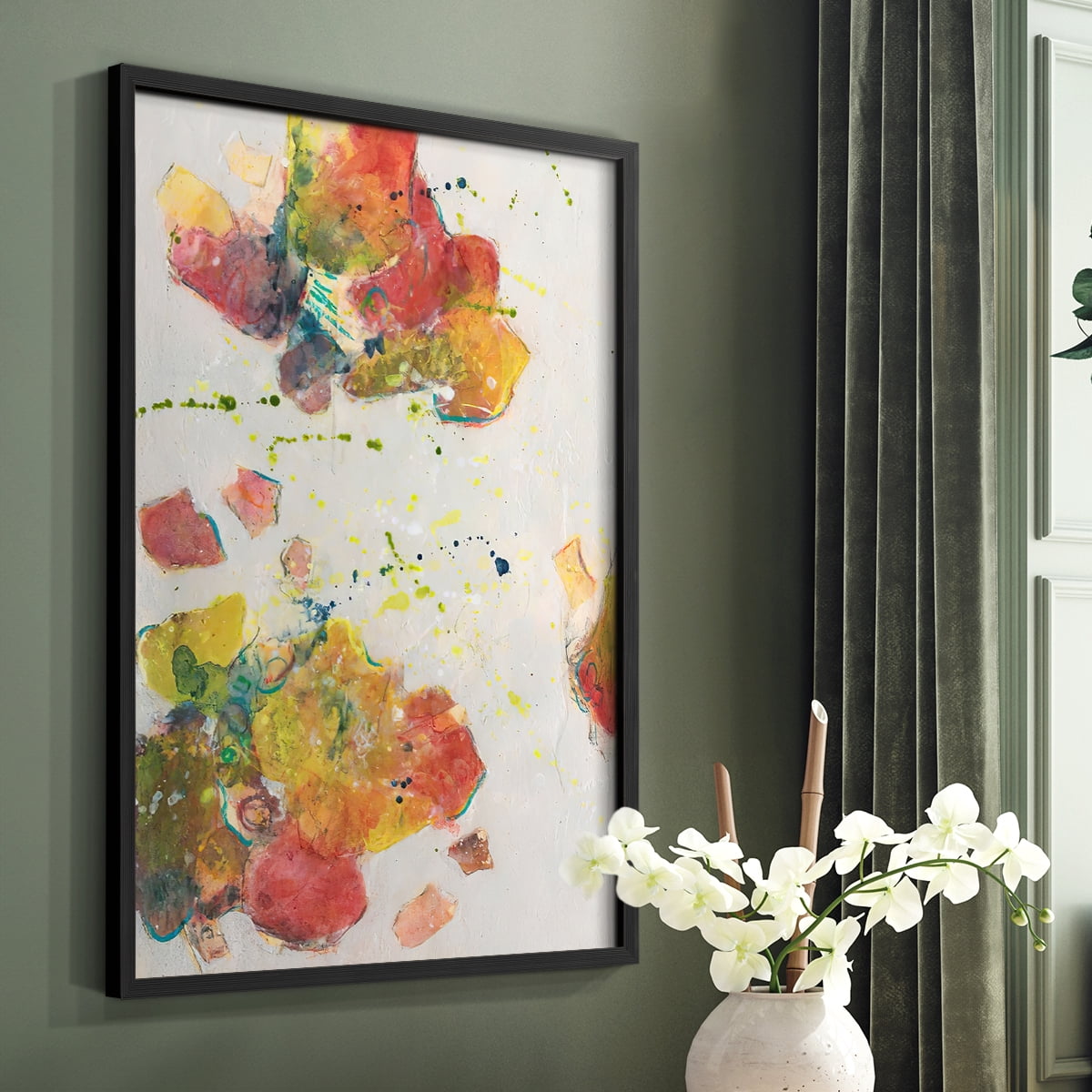 Attracting Love I Framed Print in Black Solid Wood Framed Print No Nail Hanging