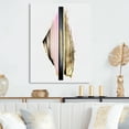 thumbnail image 2 of Designart Minimalism Pink And Gold Cubic Fusion III Canvas Wall Art, 2 of 5
