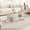 Silver and Clear, variant on Sumdeal 47 x 23.6 x 17.7 in Oval Coffee Table, Tempered Glass and Stainless Steel Living Room Center Table, Black and Gold