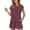Wine, variant on Women's Cotton Linen Embroidered Shirt and Wide Leg Pants Two Piece Set