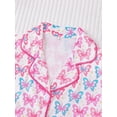 thumbnail image 5 of Angala 2 Piece Outfits For Girls Collared Short Sleeve Butterfly Print Sleepwear With Shorts Set Girls Autumn Daily Wear Clothes, 5 of 8