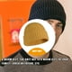thumbnail image 5 of Qarigey Gorro para adultos, cómodo, elegante, grueso, exquisito, gorros de punto para exteriores, gorros artesanales de punto, gorros para el invierno Sombreros Amarillo, 5 of 6