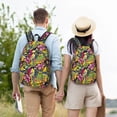 thumbnail image 6 of Lsque Colrful Tropical Leaves Pattern Canvas Daypack, Durable Backpack, High-quality Versatile Backpack,Vintage Compact Backpack-Small, 6 of 6