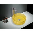 thumbnail image 2 of CastelloUSA Scotch Round Basin Glass Crystal Bathroom Vessel Sink in Multiple Colors 16" - Yellow, 2 of 5