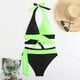thumbnail image 5 of WILLBEST Trajes de Baño Para Mujer, 2 Piezas, Conjuntos de Bikini Para Mujer, Trajes de Baño Push Up, Traje de Baño de Dos Piezas Con Bloques de Color y Cintura Media, 5 of 8