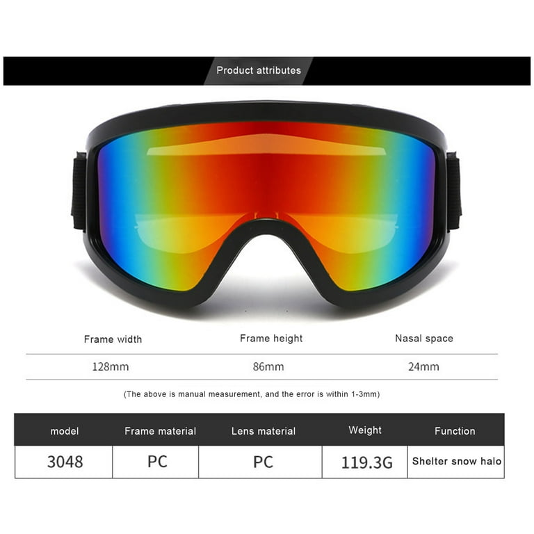 KelaJuan Ski Glasses Anti-fog Dustproof UV Protection Polarized Snow  Sunglasses for Men Women Outdoor Snowboard Motorcycle 