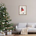thumbnail image 3 of Stupell Industries Holiday Fashionista Girl Holiday Painting Brown Floater Framed Canvas Art Prints Wall Art, 25 x 31, 3 of 10