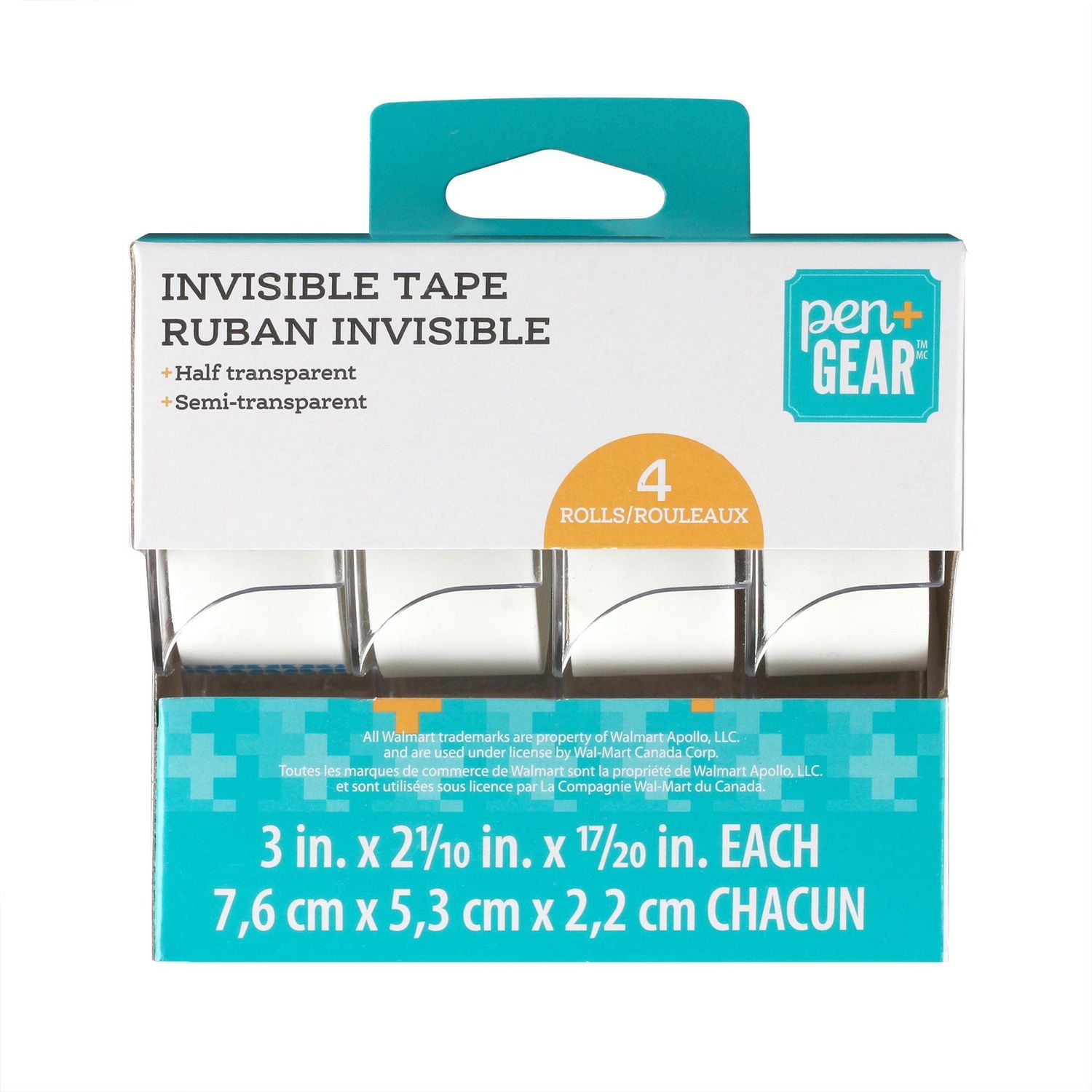 PEN & GEAR RUBAN INVISIBLE 4PK