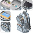 thumbnail image 4 of Blue and White Checkered Pattern Backpack for School, Cute School Bag with Adjustable Shoulder Straps and Padded Back, 16.9"x12.6"x5.9", 4 of 5