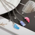 thumbnail image 3 of 3 Pieces Silver Chain Necklace for Women, Best Friends Necklace for 3 Girls, Dolphin Star Necklace BFF Separable Heart Pendant for Sister Friend Birth, 3 of 5