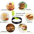 thumbnail image 4 of MSDADA Large 3.5 inch Round Egg Rings, Nonstick Stainless Steel Egg Ring with Anti-scald Handle for English Muffins Pancake Cooking Griddle - Breakfast Tool for Eggs Frying/Shaping(2Pack), 4 of 7