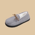 thumbnail image 5 of QQAMB Women's Slippers Faux Suede Warm Fuzzy Lining Loafers Slip On Round Toe Comfortable Casual Indoor Outdoor House Shoes, 5 of 7